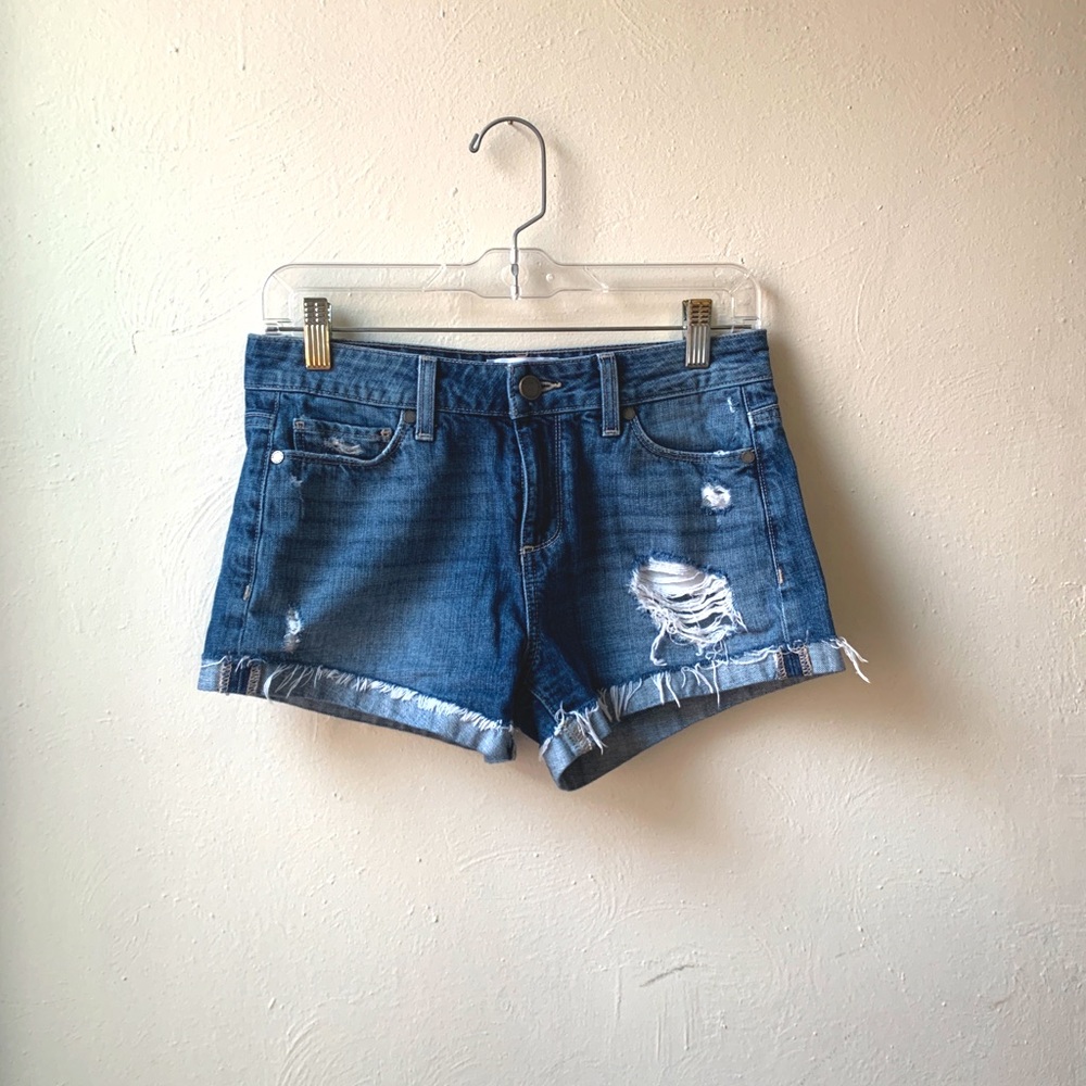 Paige Distressed Denim Shorts